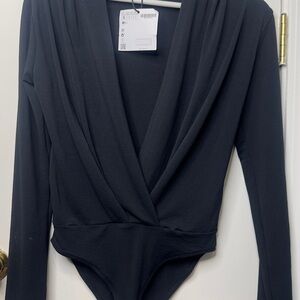 Zara Elegant Black Draped Top